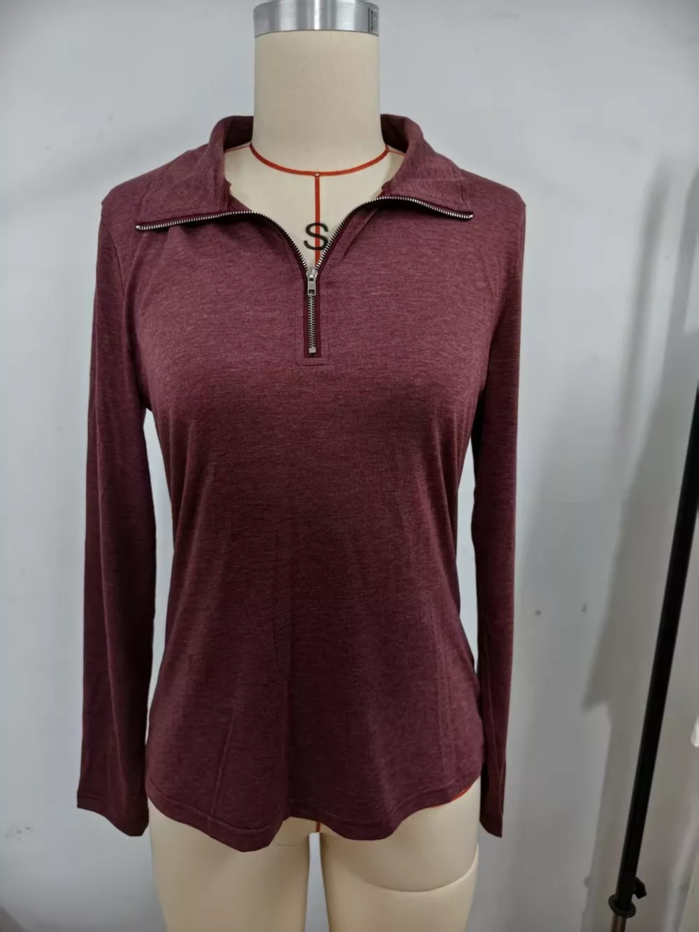 Slim Fit Long Sleeve Quarter-Zip T-Shirt, image 10
