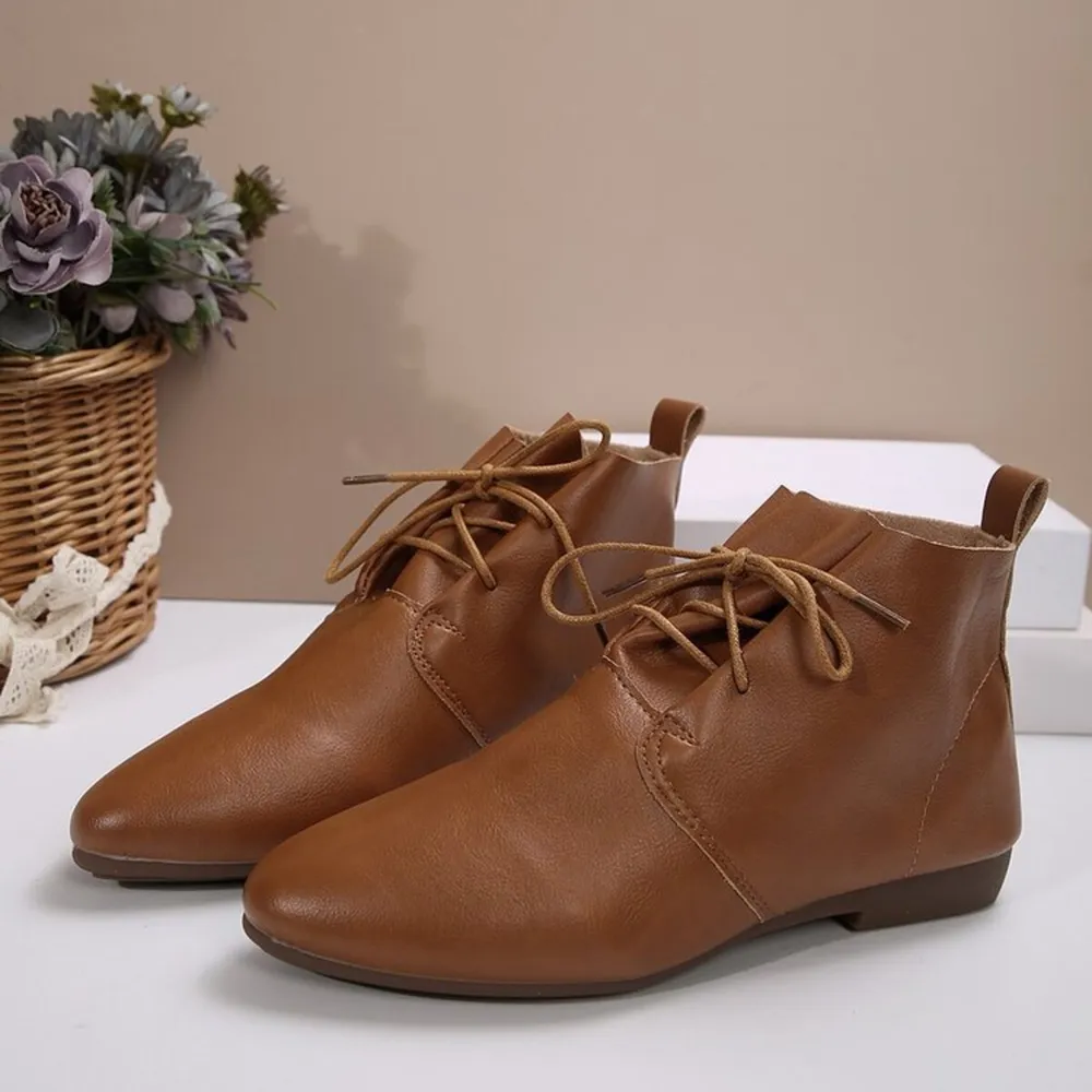 Point Toe Lace Up Boots, image 4