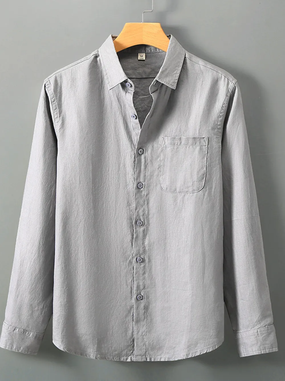 Men's Plus Size Long Sleeve Button-Up Shirt, image 2