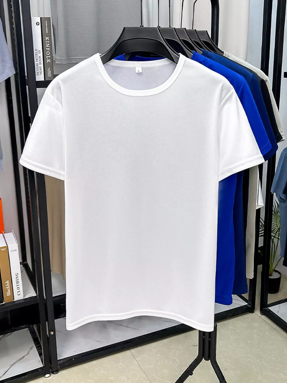 Men's Plus Size Round Neck Short Sleeve T-Shirt, image 2