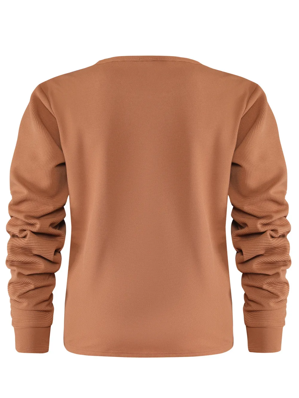 Men's Plus Size Waffle Knit Long Sleeve T-Shirt, image 12