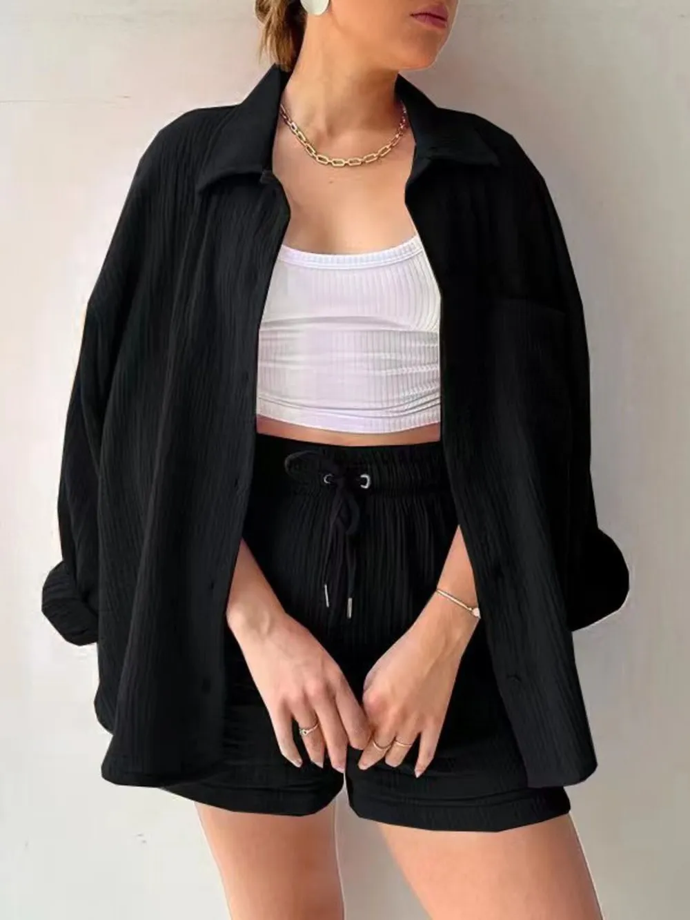 Button Up Shirt and Shorts Set, image 12