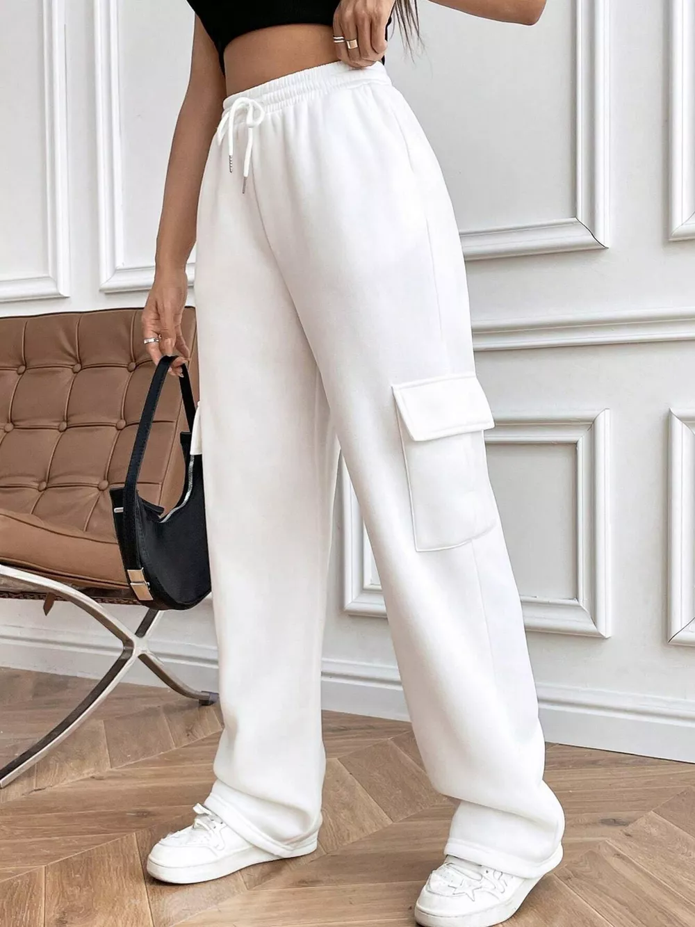 Relaxed Fit Pants with Drawstring Waist, image 14