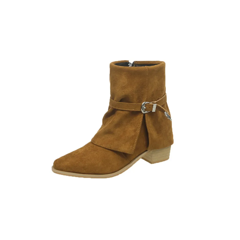 Point Toe Block Heels Boots, image 5