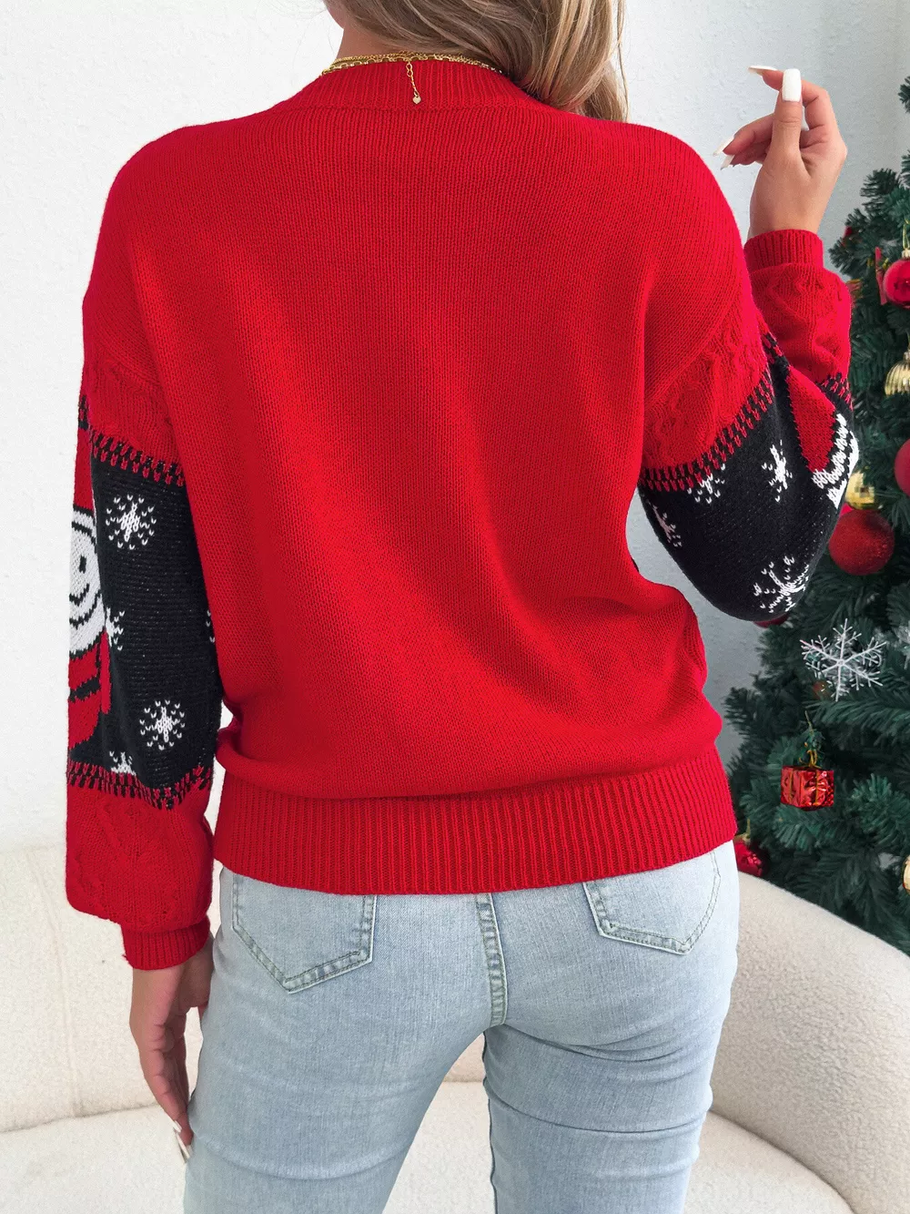 Santa Claus Pattern Knitted Sweater, image 9