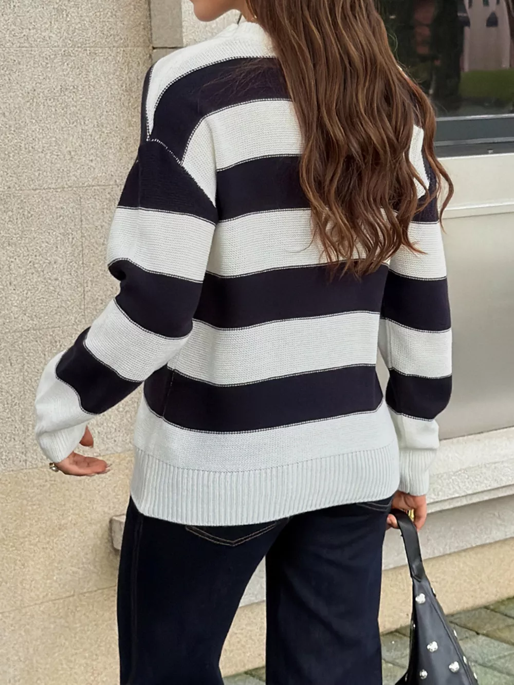Striped Crew Neck Sweater, image 5