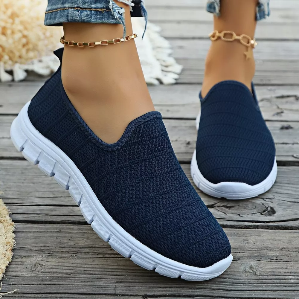 Round Toe Mesh Slip-Ons, image 4