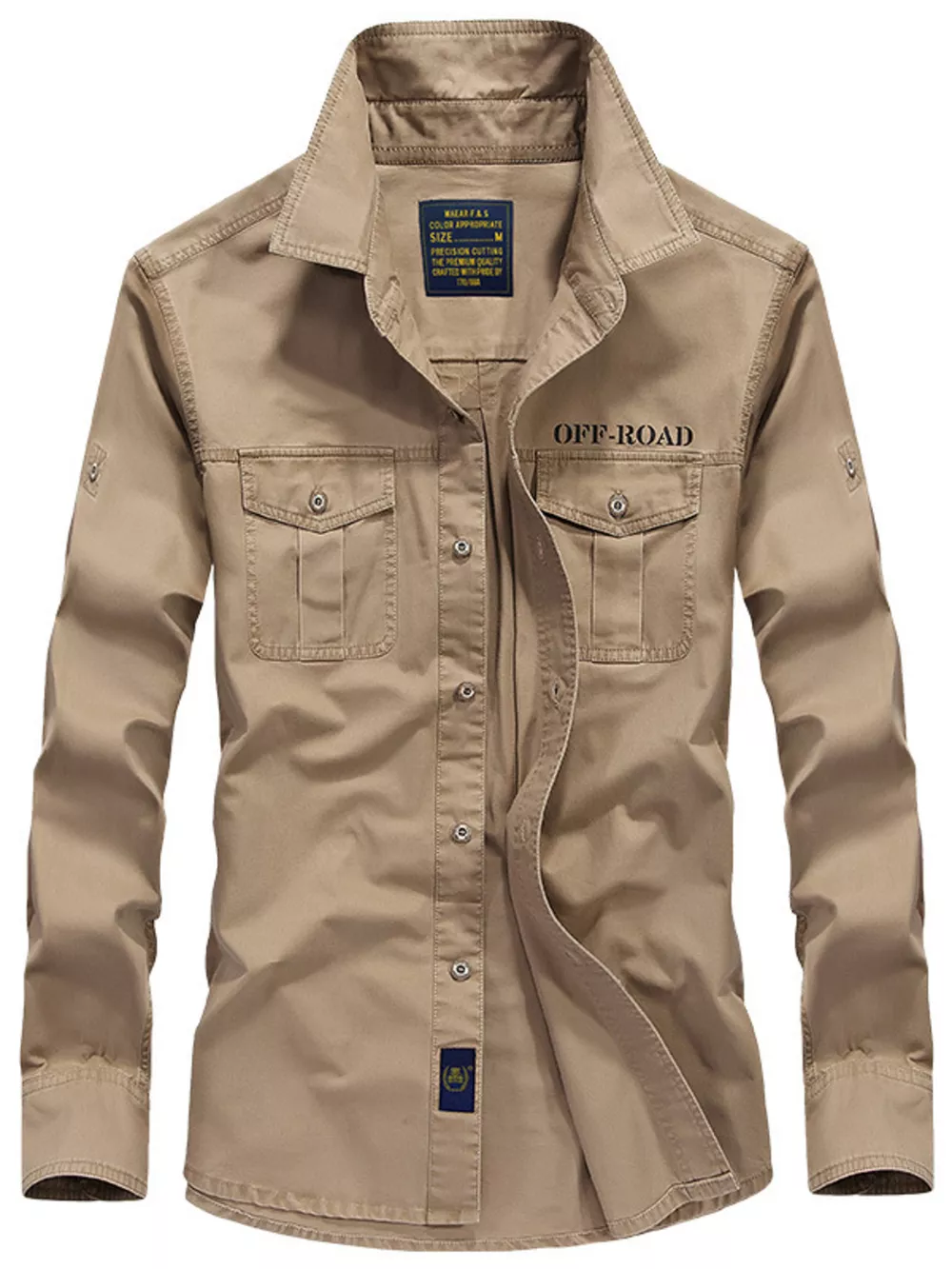 Men's Plus Size Button Up Long Sleeve Shirt, image 3