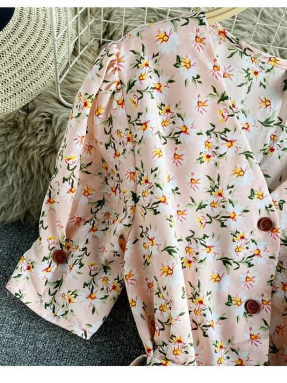 Floral Print V-Neck Midi Dress, image 13