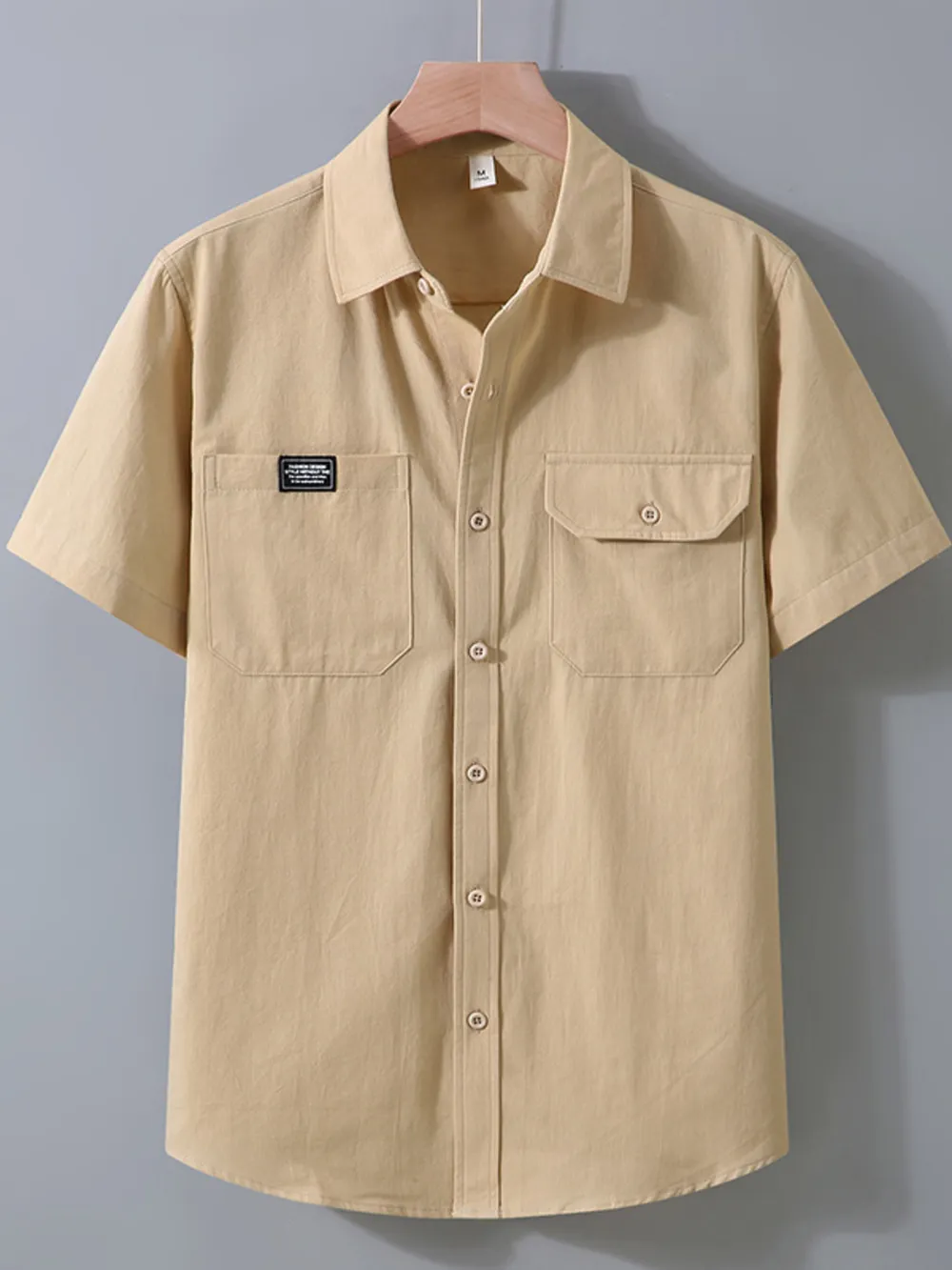 Men's Plus Size Button Up Short Sleeve Shirt, image 2