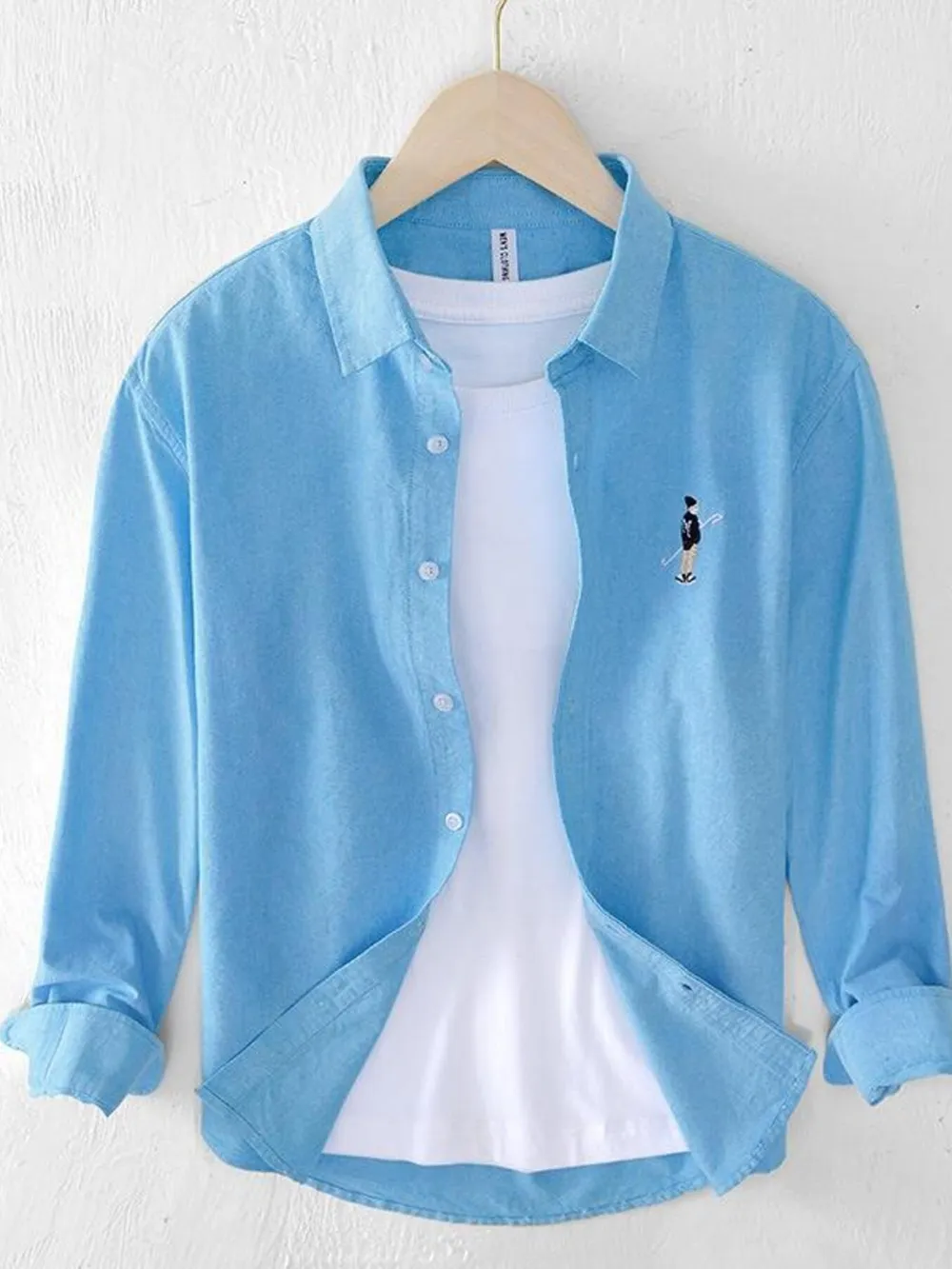 Men's Button Up Long Sleeve Shirt, image 2
