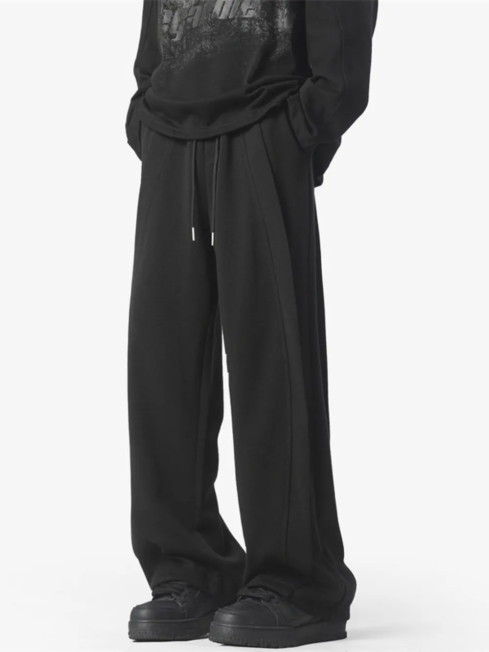 Men's Full Size Drawstring Wide Leg Pants Plus Size