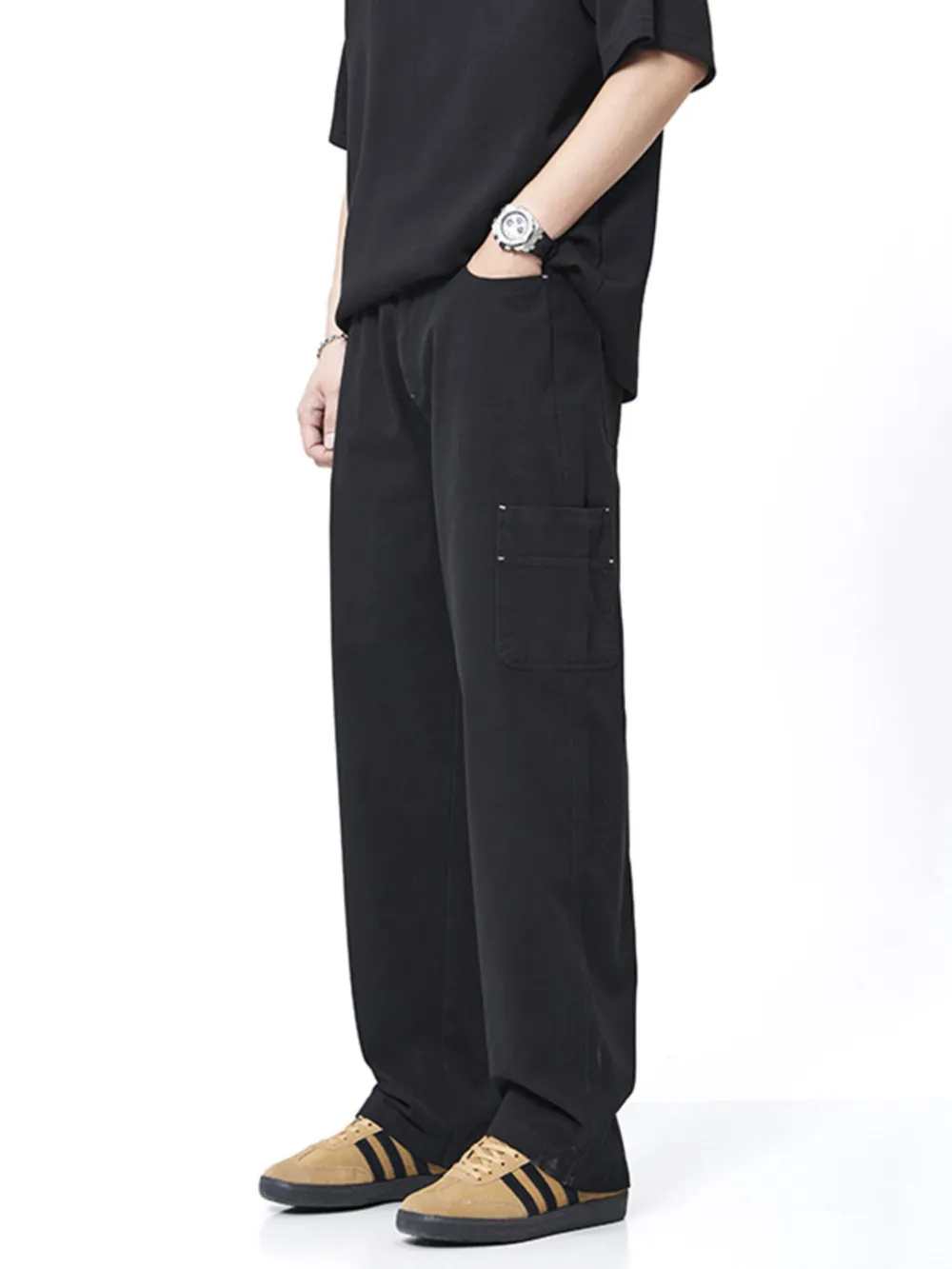 Men's Plus Size Wide Leg Pants, image 2