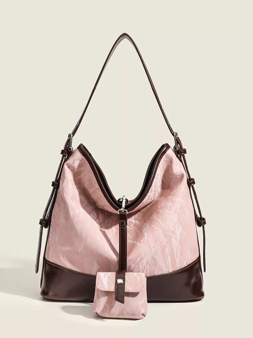Adjustable Strap Shoulder Bag with Pouch, image 2