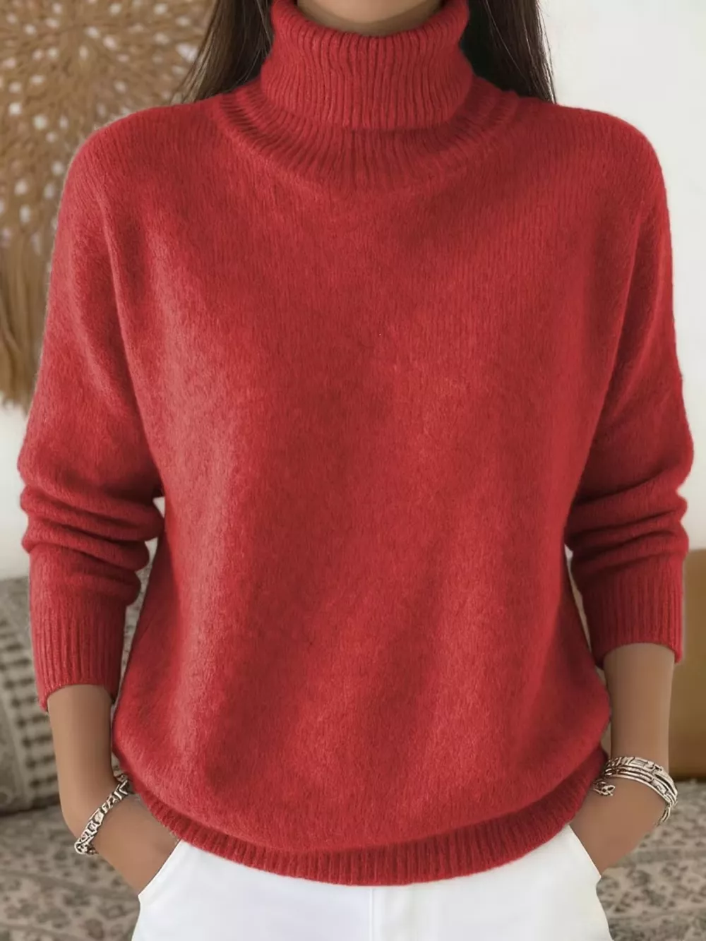 Turtleneck Long Sleeve Sweater, image 21