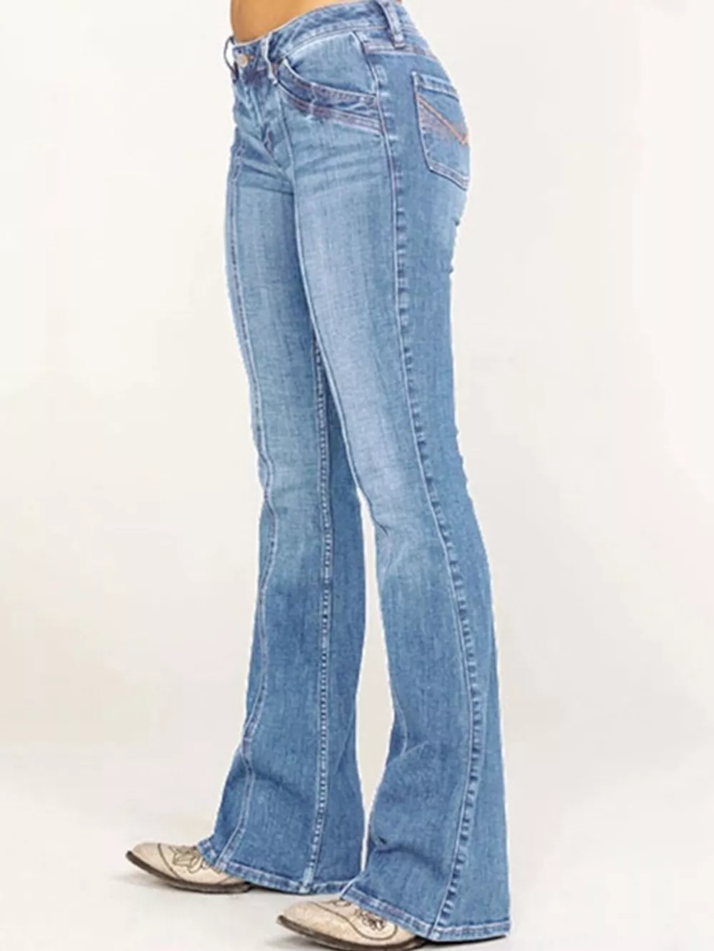 Mid-Rise Bootcut Jeans