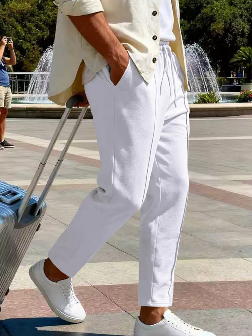 Men's Full Size Drawstring Straight Leg Pants Plus Size, image 15