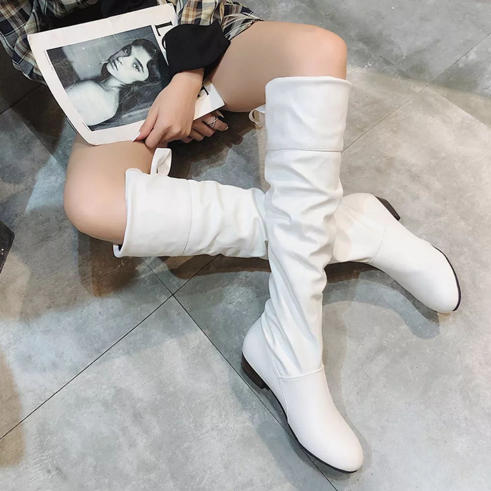 Round Toe Low Heel Boots, image 2