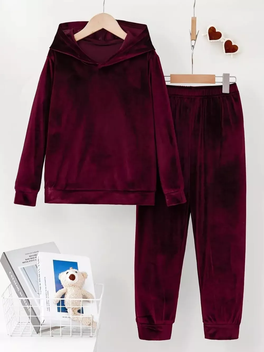 Full Size Velvet Hoodie and Pants Set Plus Size, image 17