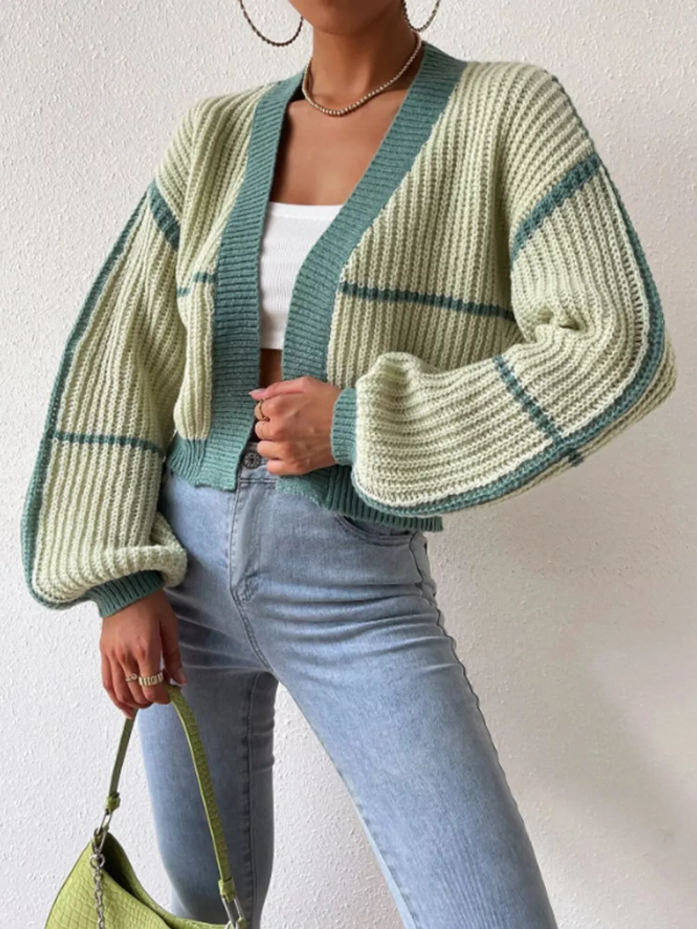Open Front Long Sleeve Cardigan, image 4