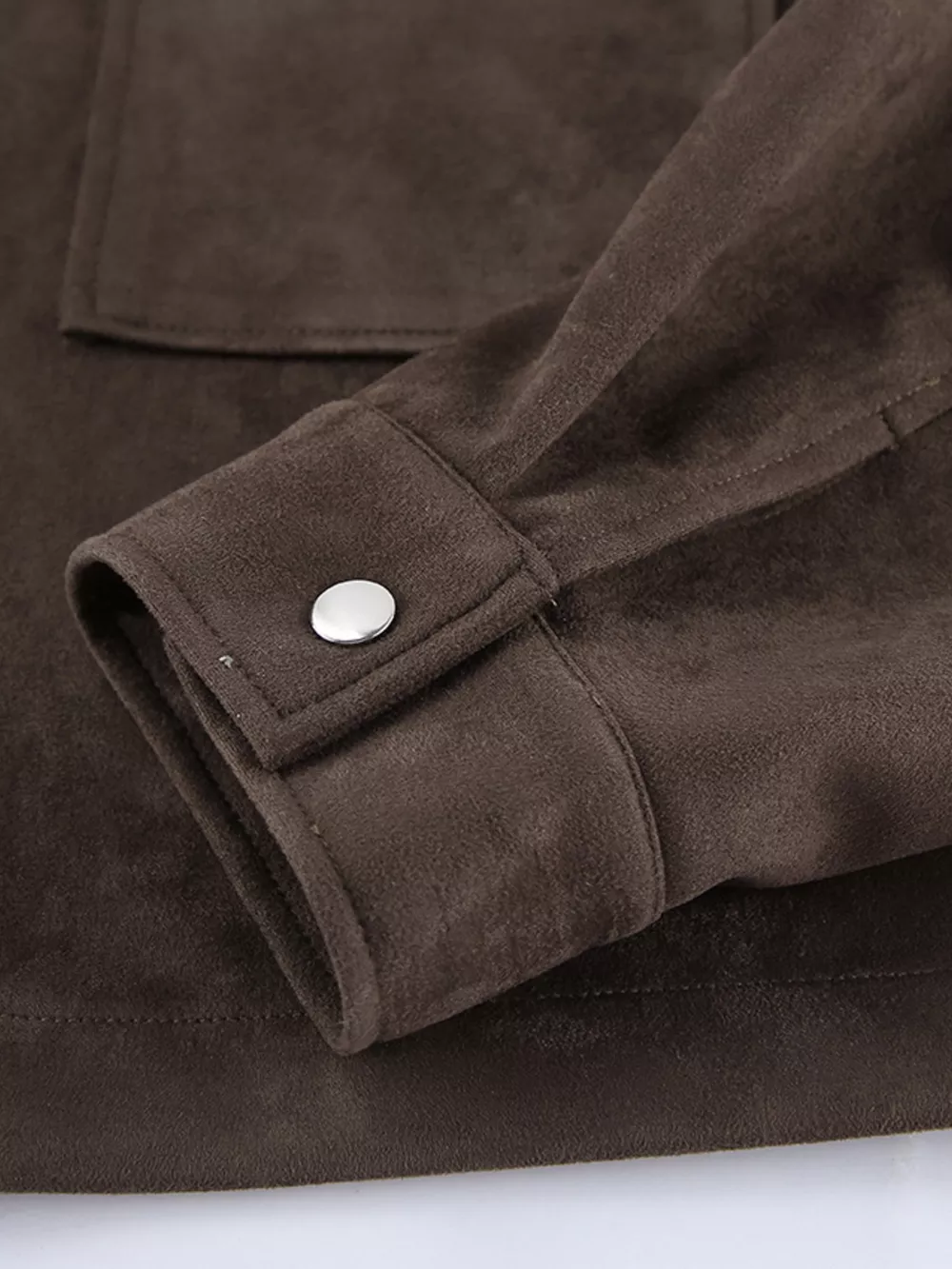 Suede Utility Jacket with Front Pockets, image 10