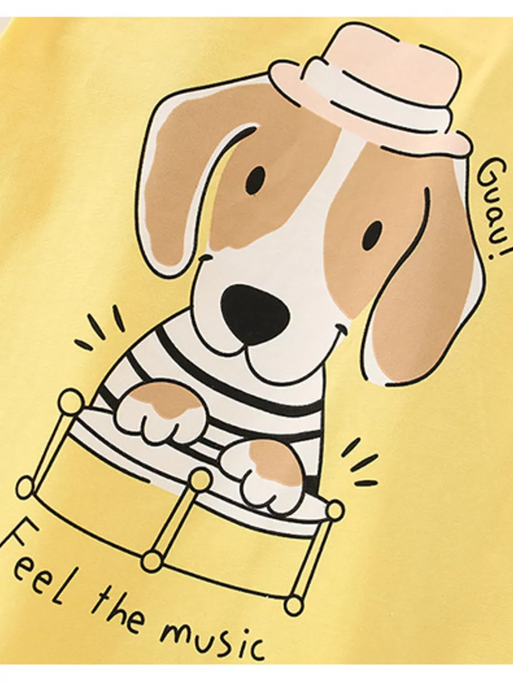Children's Dog Graphic T-Shirt and Shorts Set, image 2