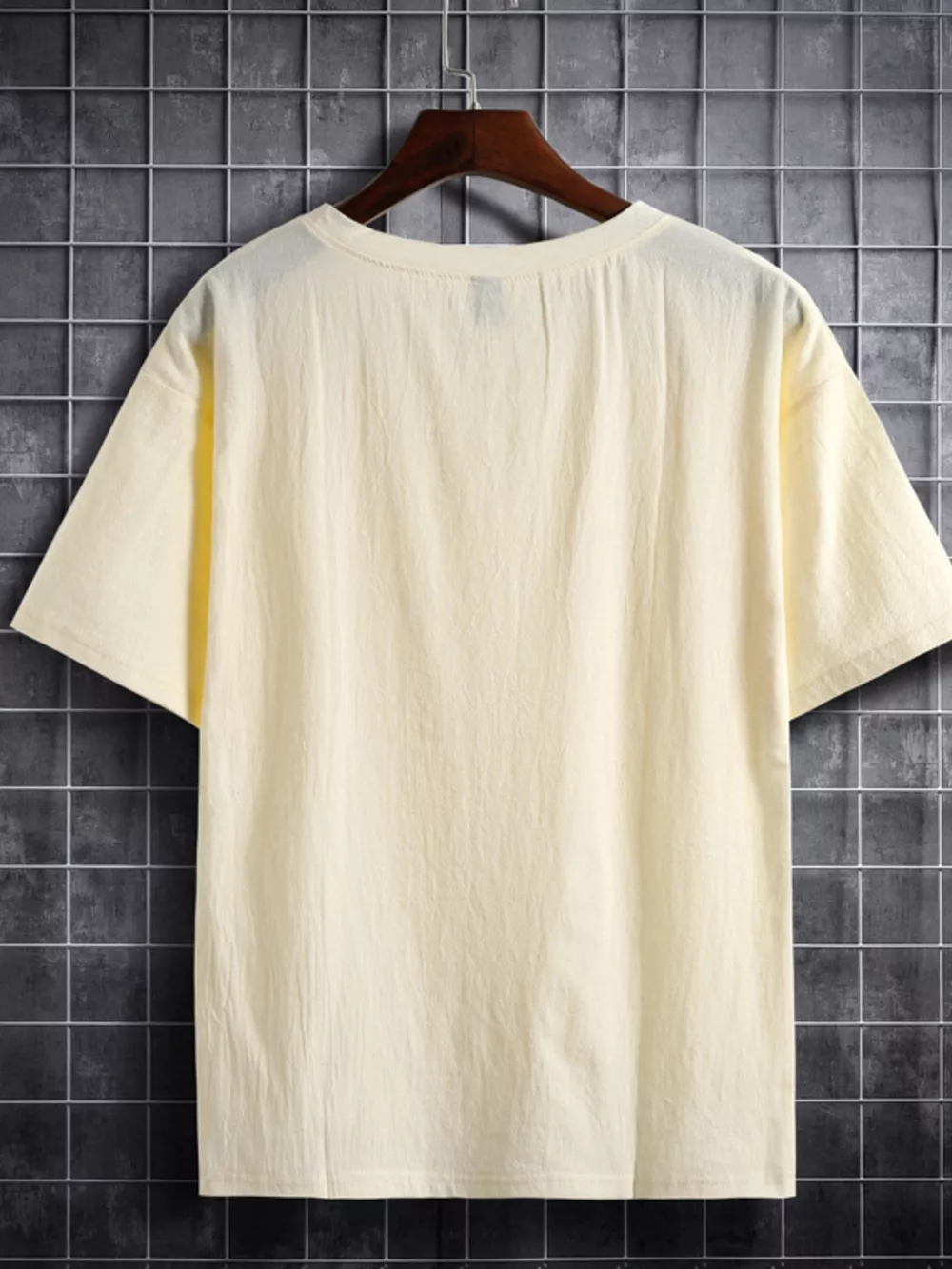 Men's Plus Size Solid Color Short Sleeve T-Shirt, image 4