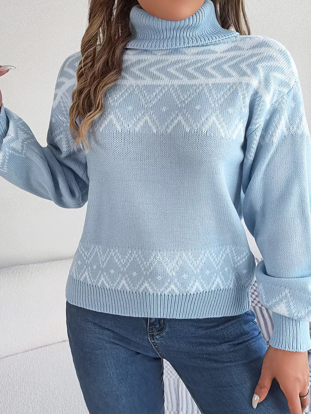 Turtleneck Dropped Shoulder Sweater, image 10