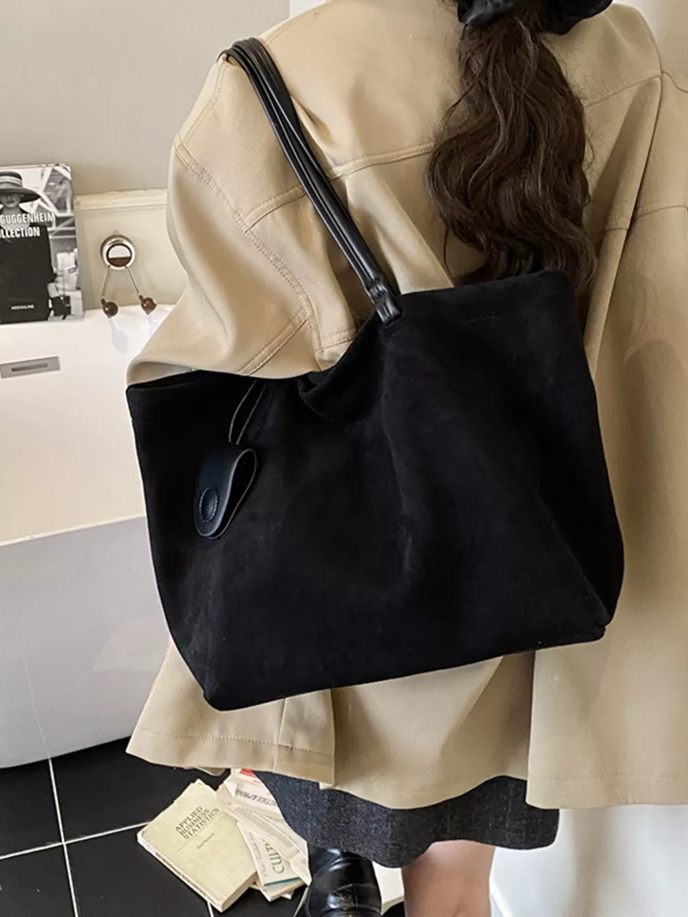 Classic Suede Tote Bag, image 2
