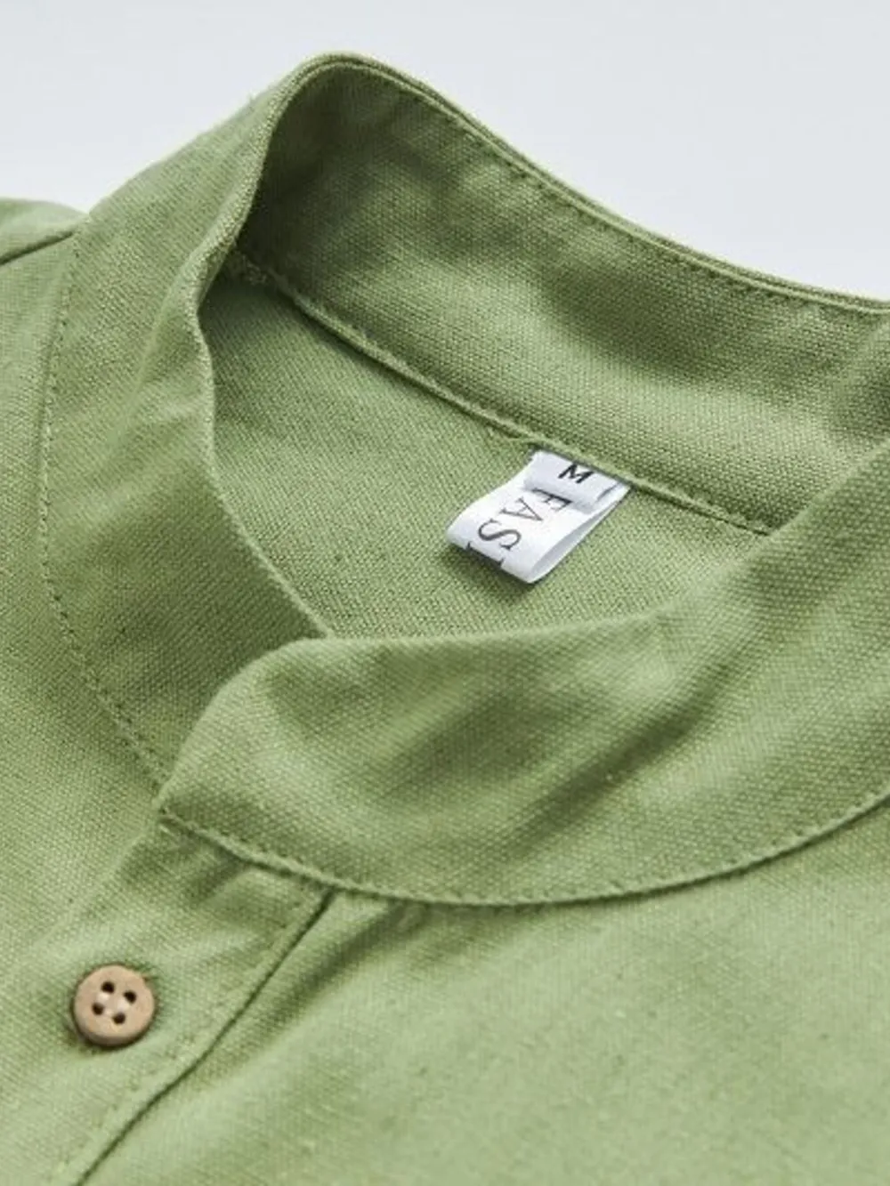 Men's Plus Size Button Detail Long Sleeve Blouse, image 7