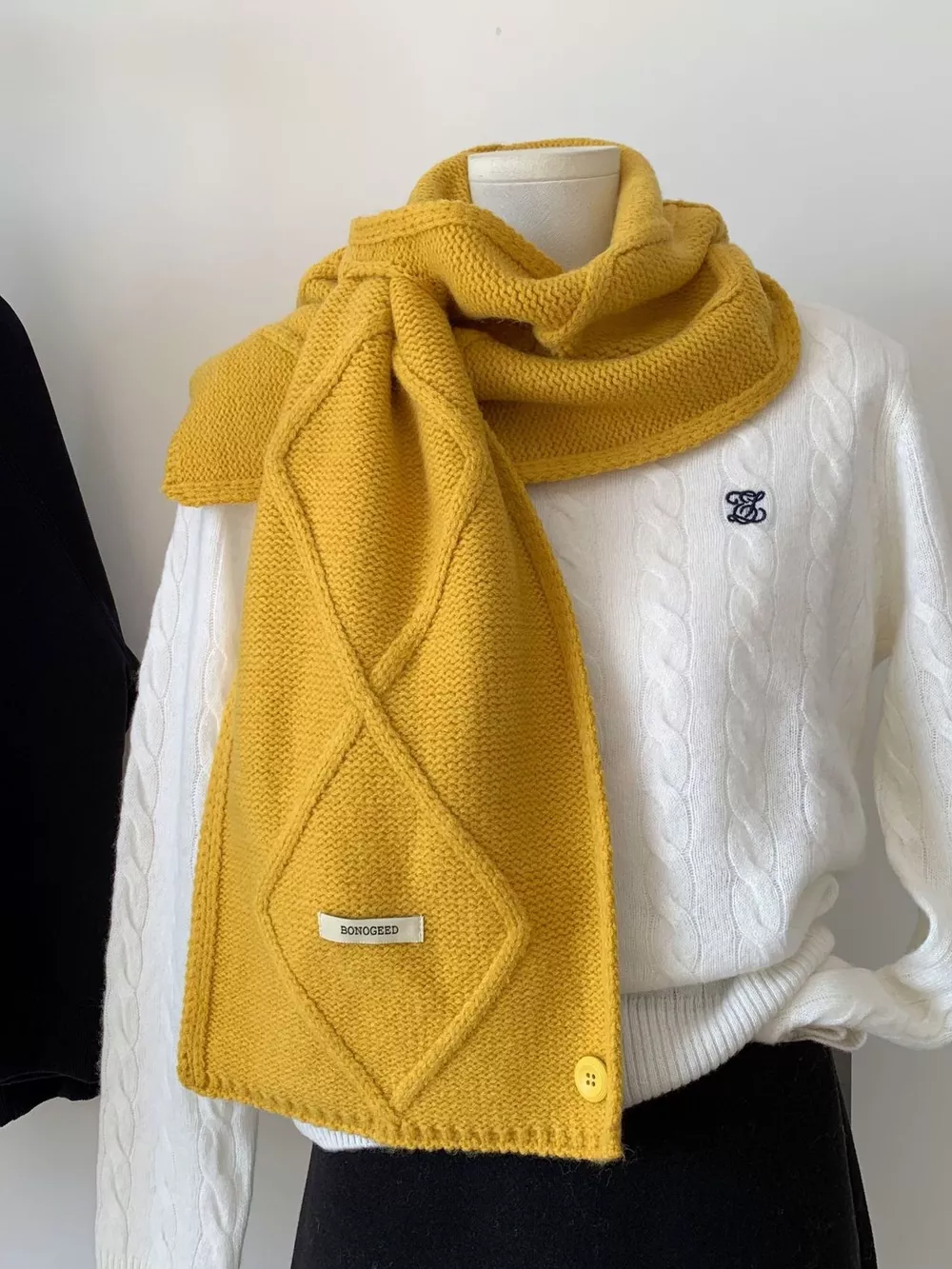 Solid Color Knitted Winter Scarf, image 8