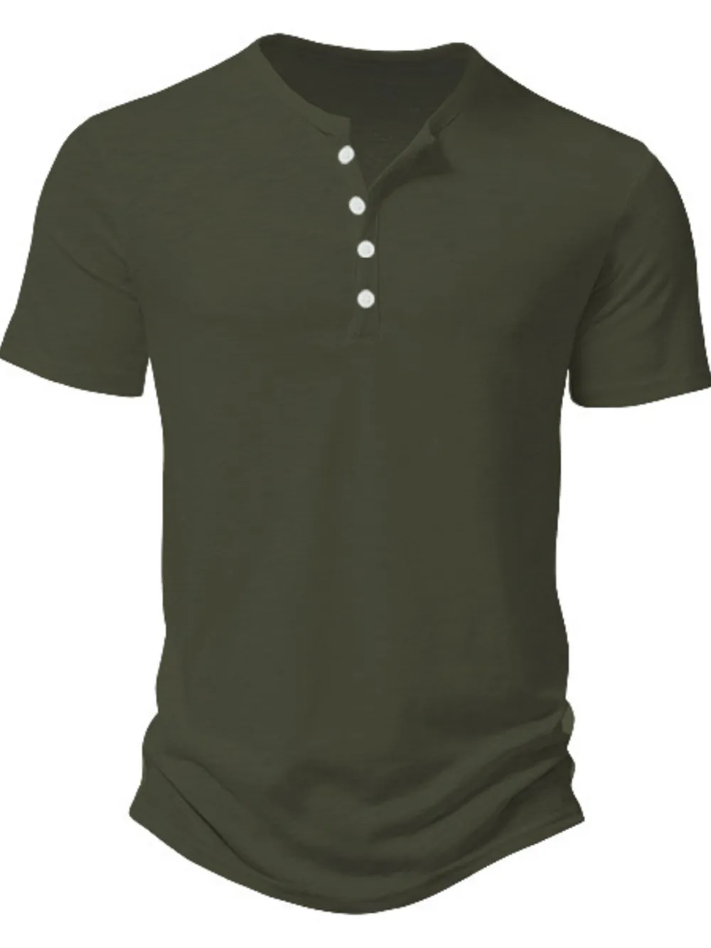 Men's Full Size Button Detail Short Sleeve Active T-Shirt Plus Size, image 6
