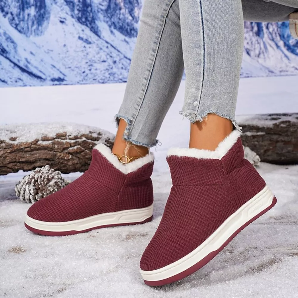 Cozy Knit Ankle Boots with Plush Lining, image 9