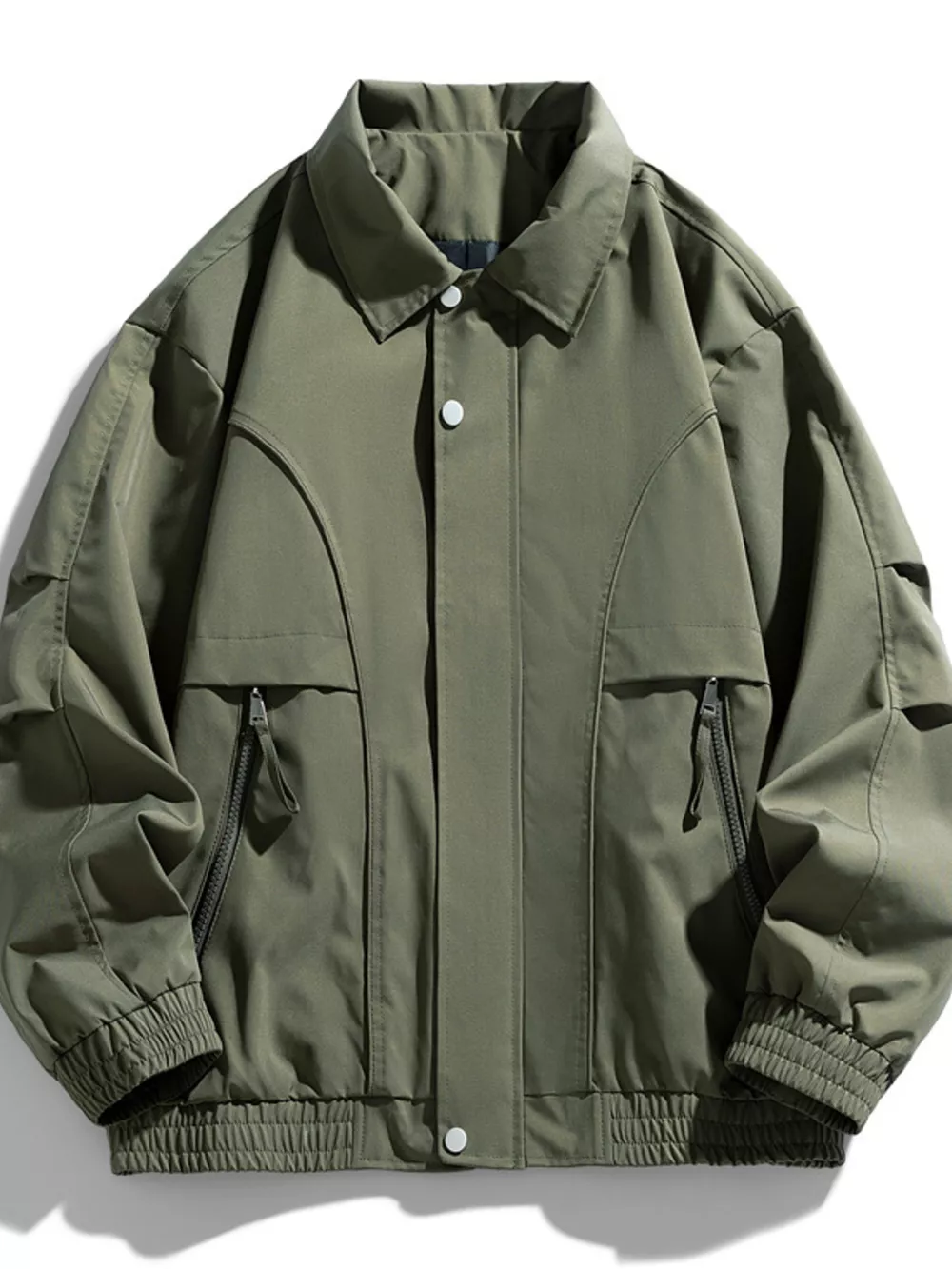 Men's Plus Size Casual Lightweight Long Sleeve Jacket, image 6