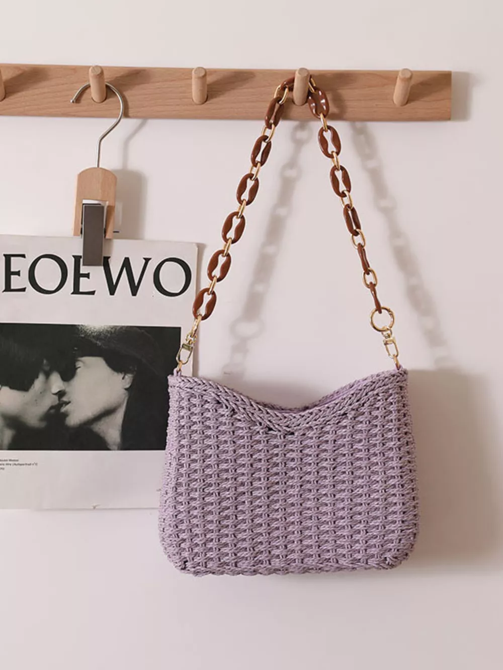 Woven Straw Shoulder Bag, image 10
