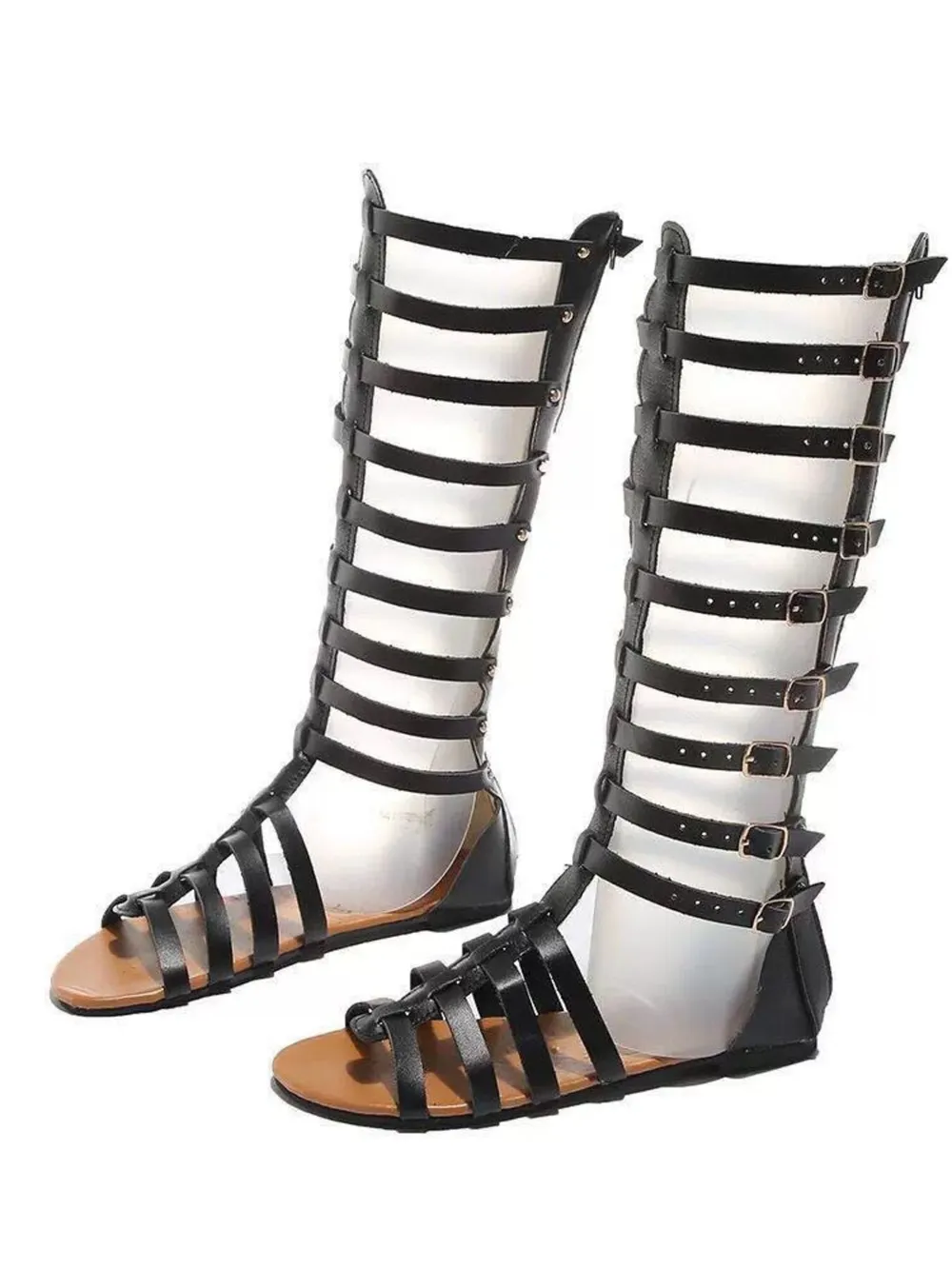 Strappy Sandals with Multiple Buckles, image 2
