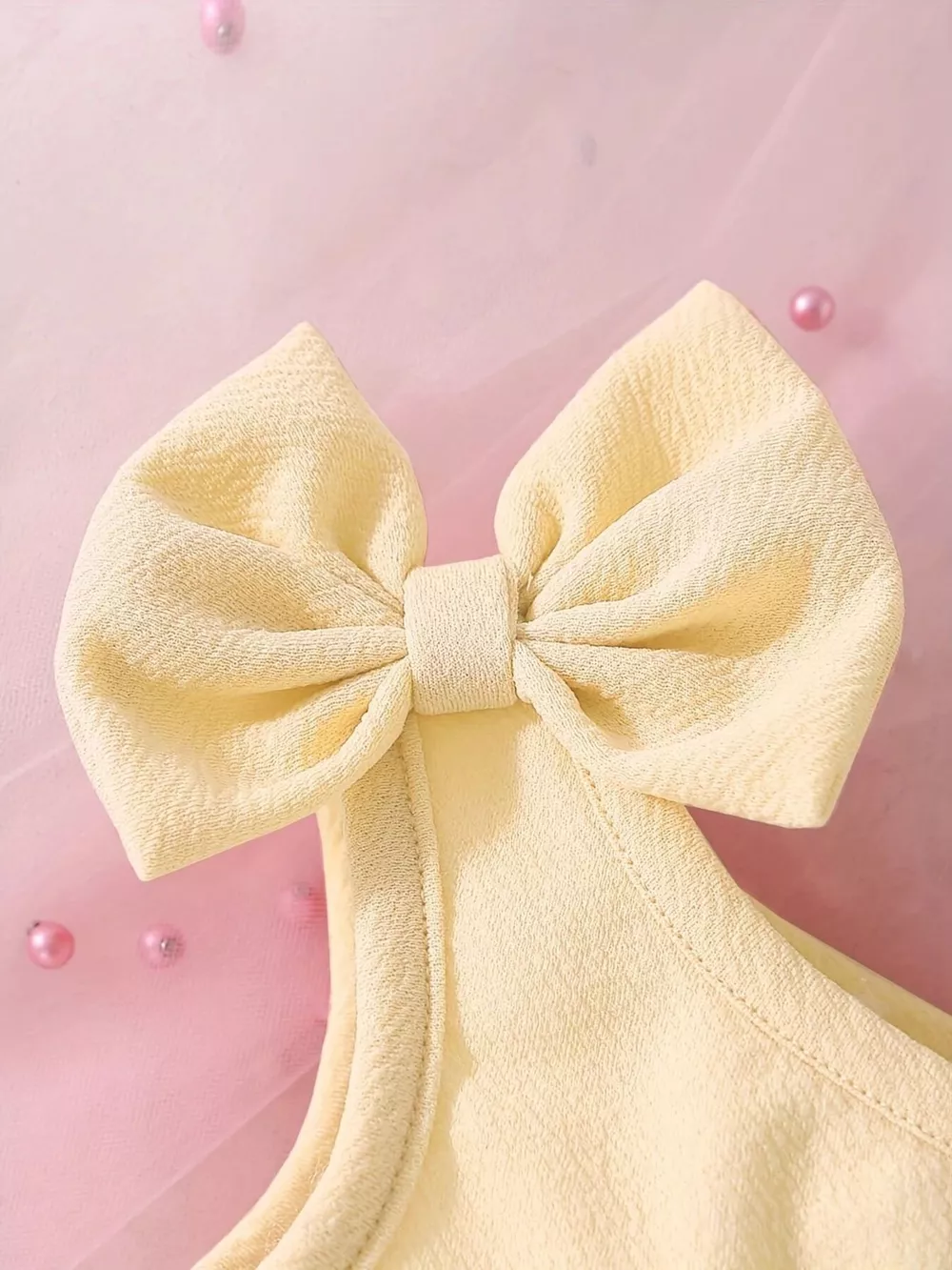 Children's Bow Asymmetrical Shoulder Dress, image 2