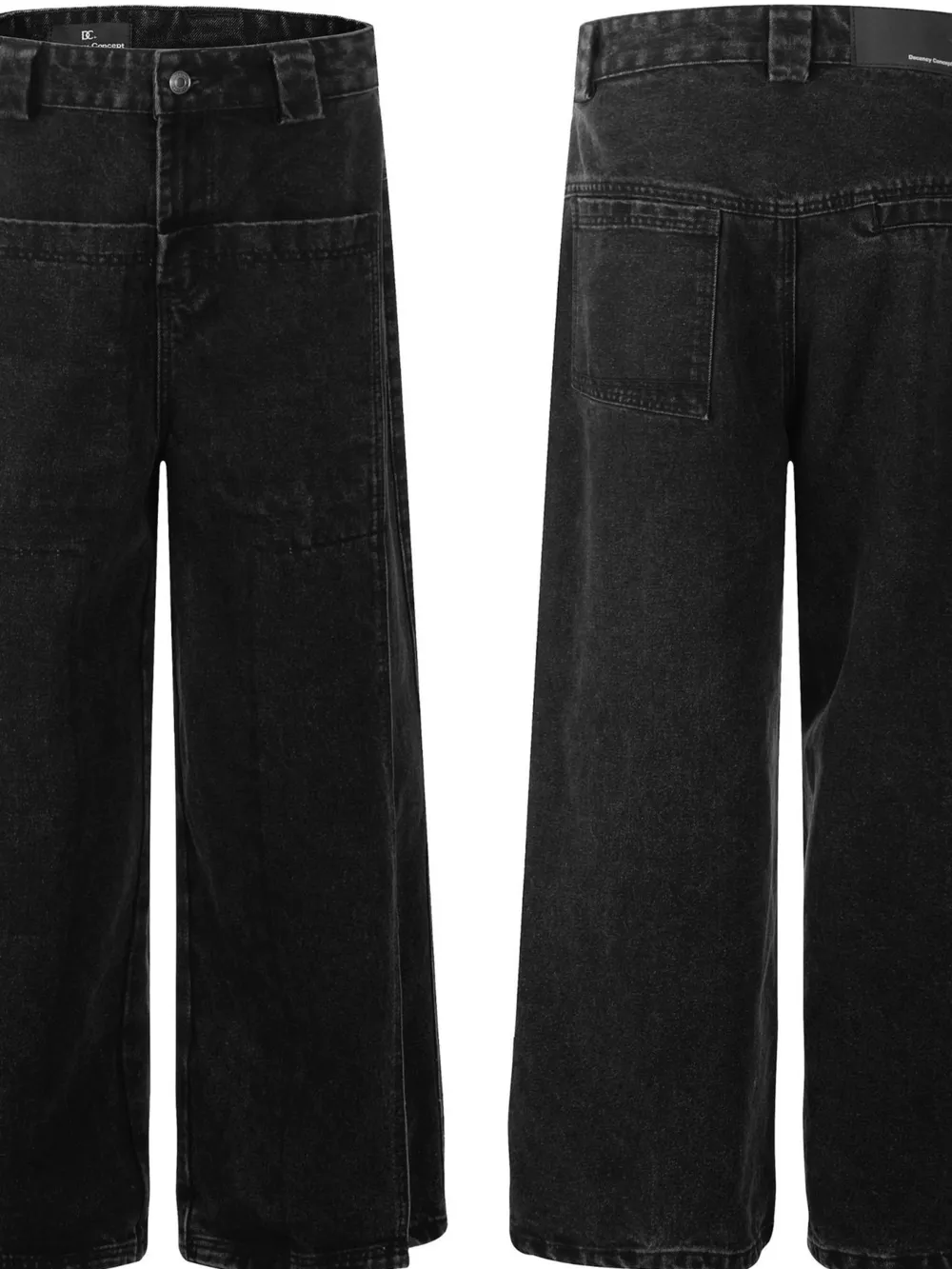 Men's Wide Leg Denim Jeans, image 4