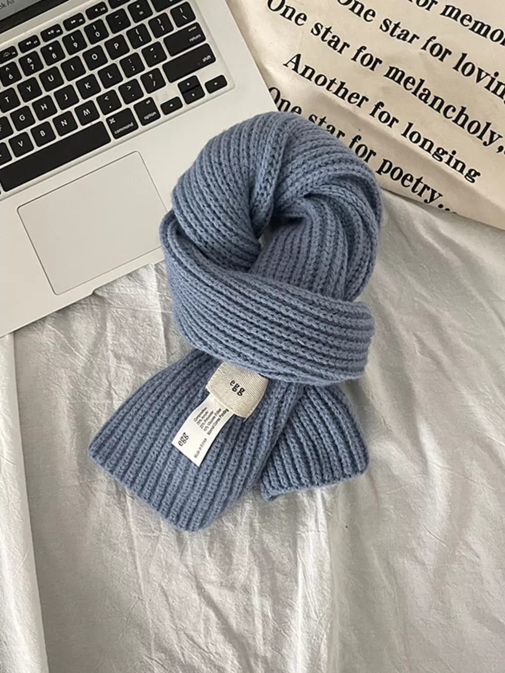 Knitted Ribbed Scarf, image 4