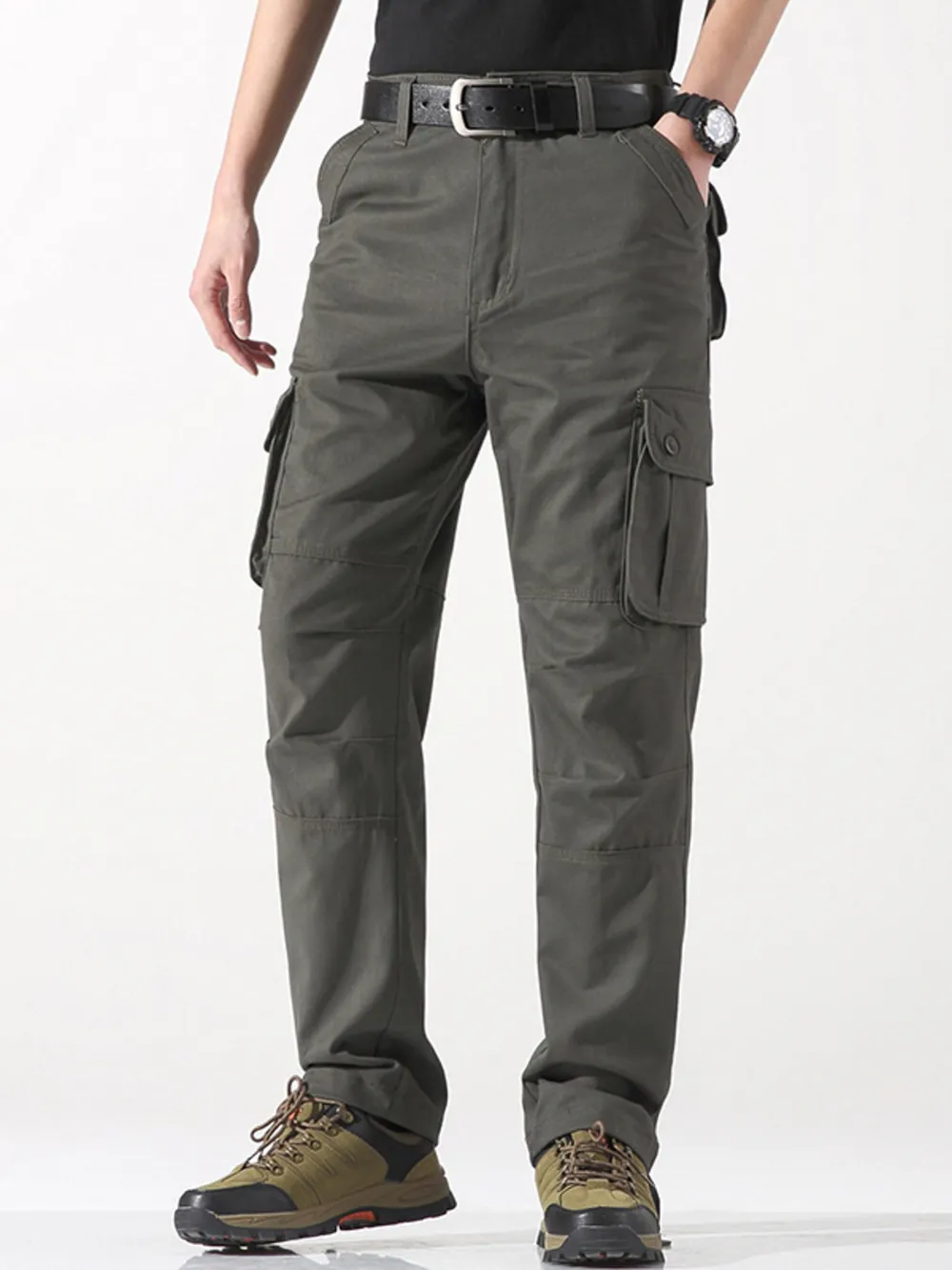 Men's Wide Leg Cargo Pants, image 8