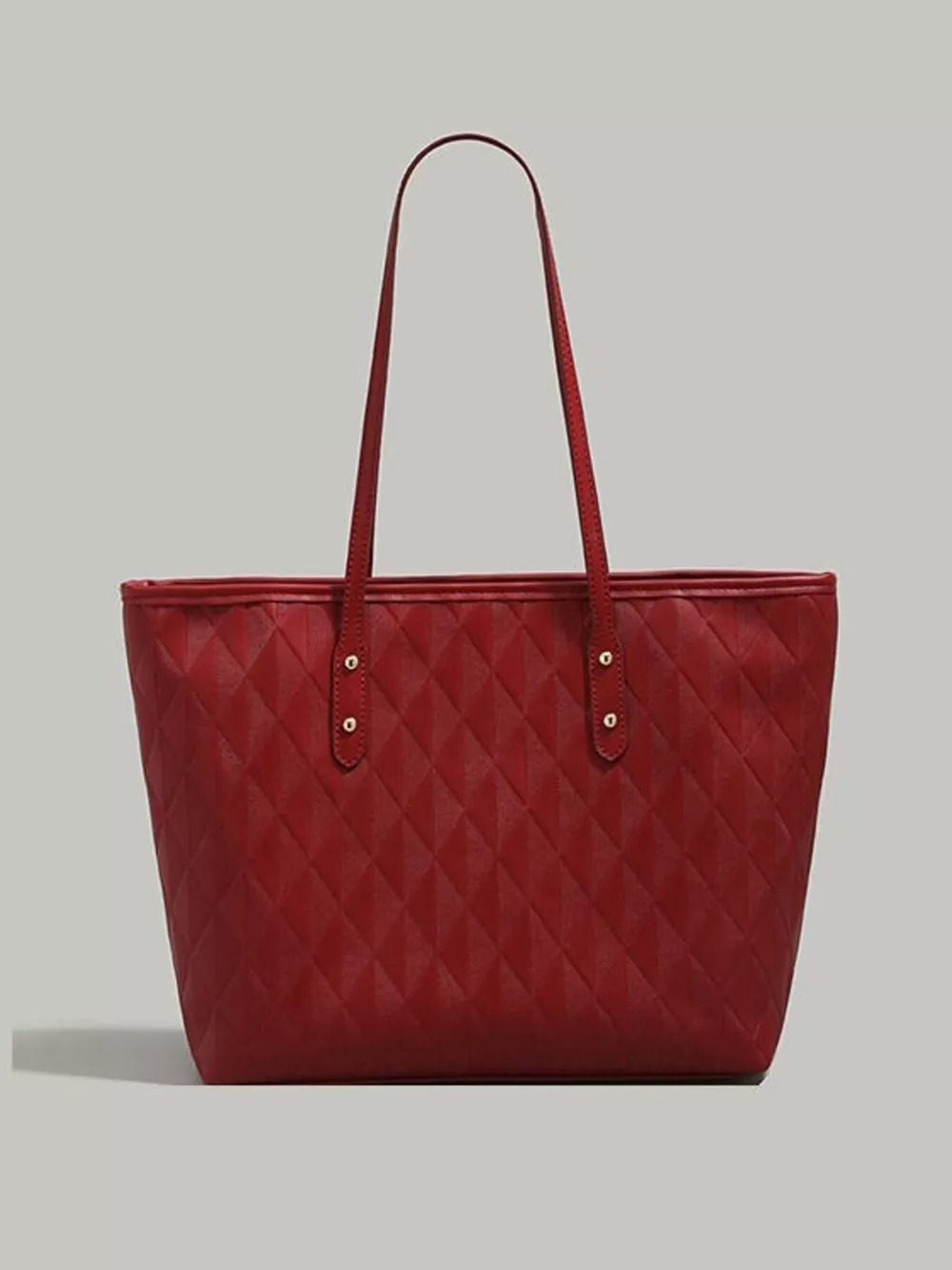 Textured Leather Tote Bag, image 2