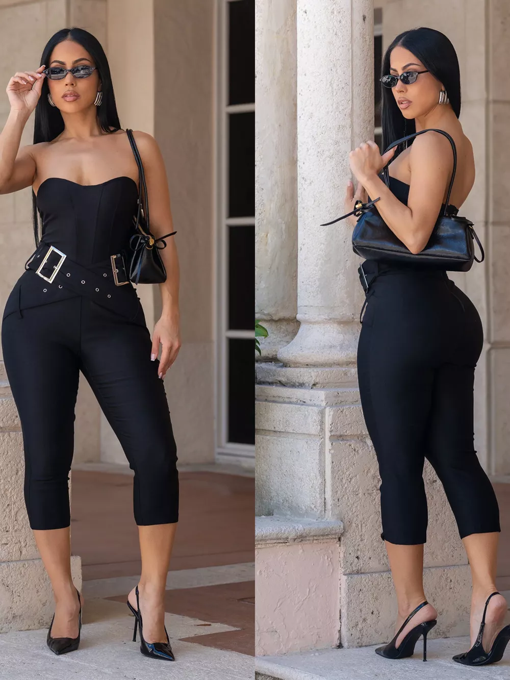 Belted Tube Skinny Jumpsuit, image 9
