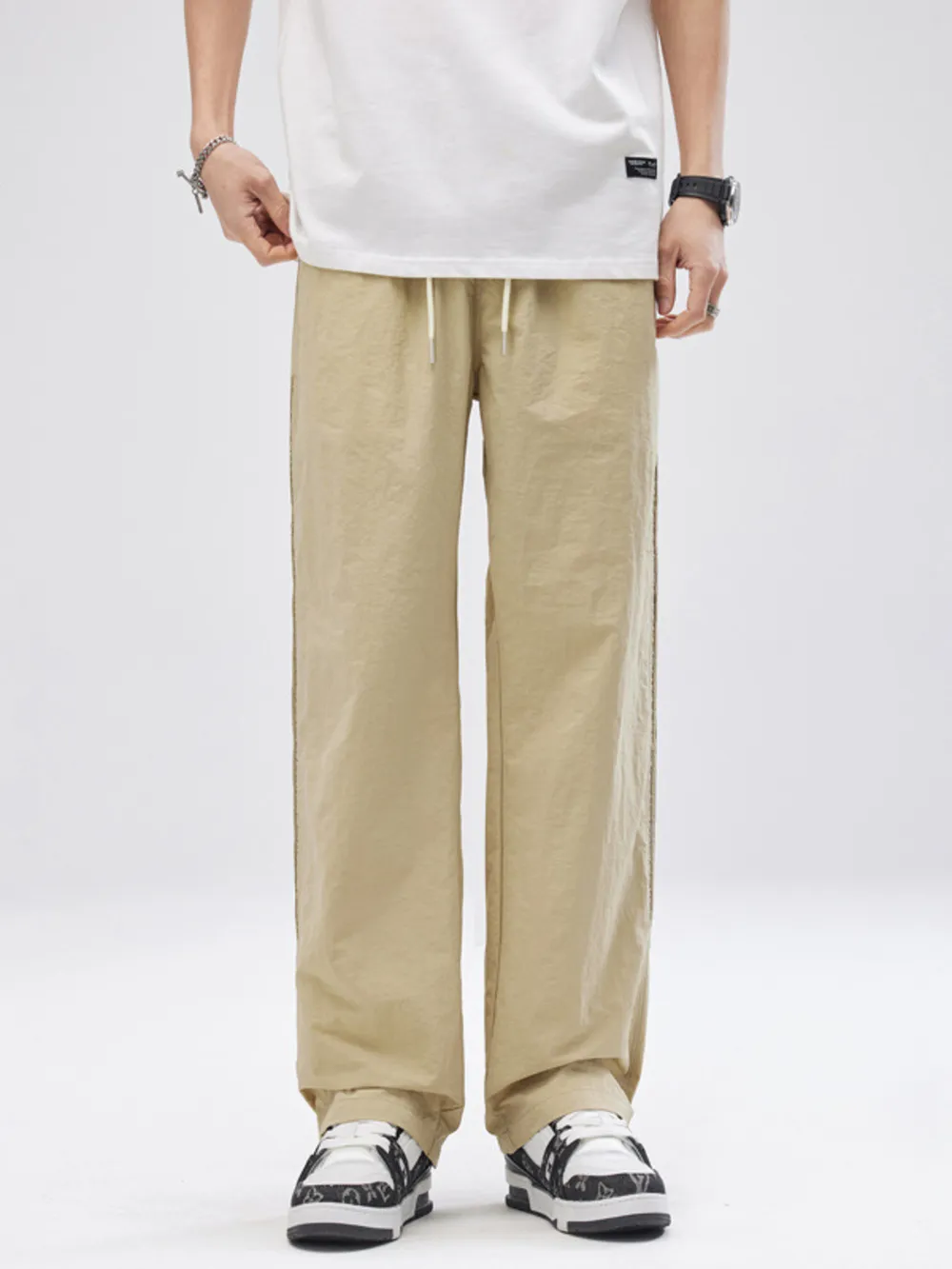 Men's Full Size Striped Wide Leg Pants Plus Size, image 4