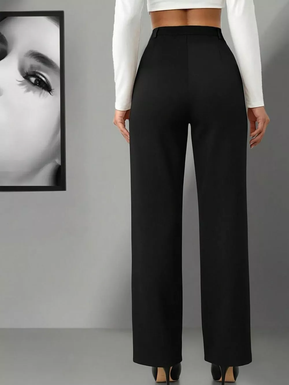 Wide-Leg High Waist Pants, image 5