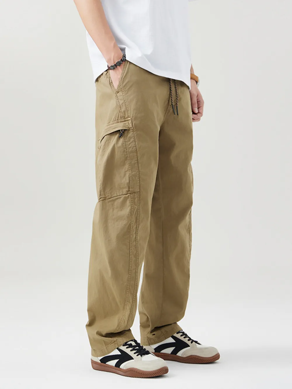 Men's Full Size Wide Leg Cargo Pants Plus Size, image 11