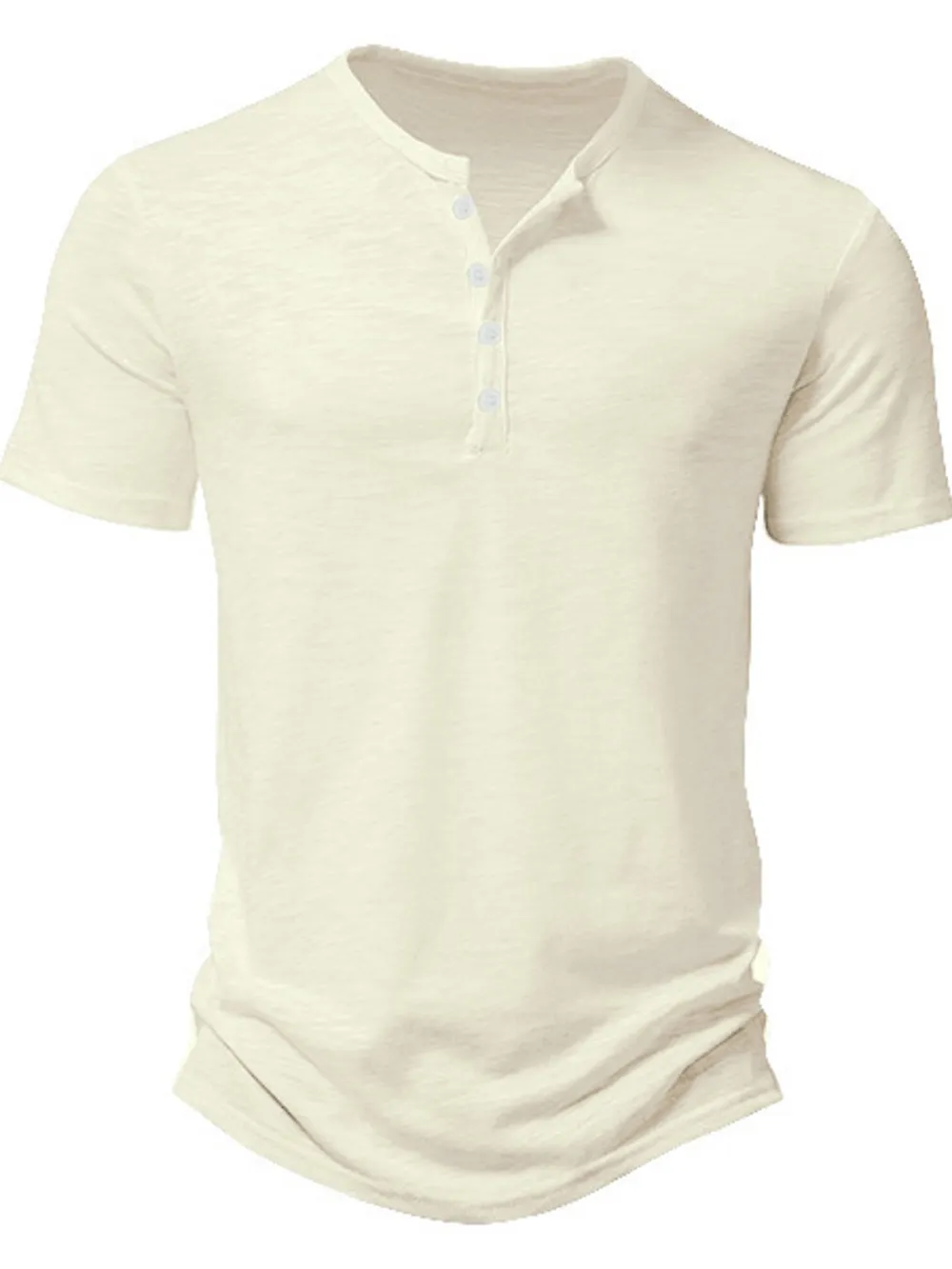 Men's Full Size Button Detail Short Sleeve Active T-Shirt Plus Size, image 2