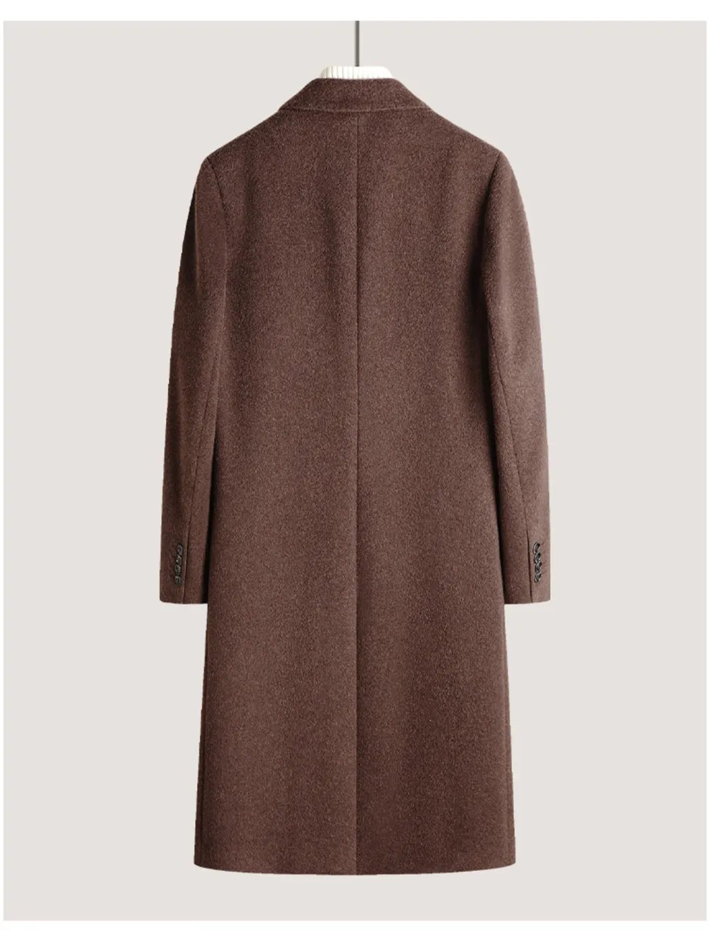 Men's Classic Button Up Longline Overcoat, image 3