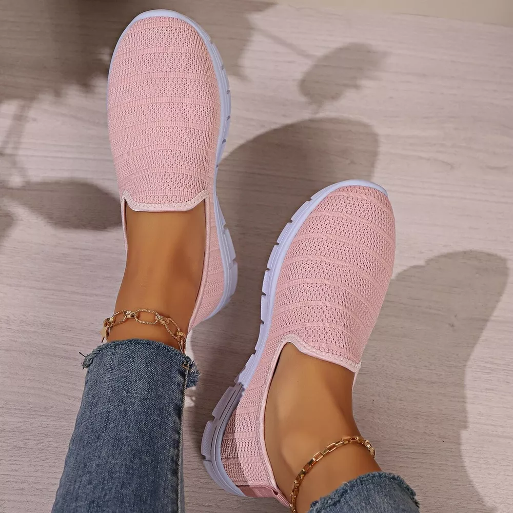 Round Toe Mesh Slip-Ons, image 5