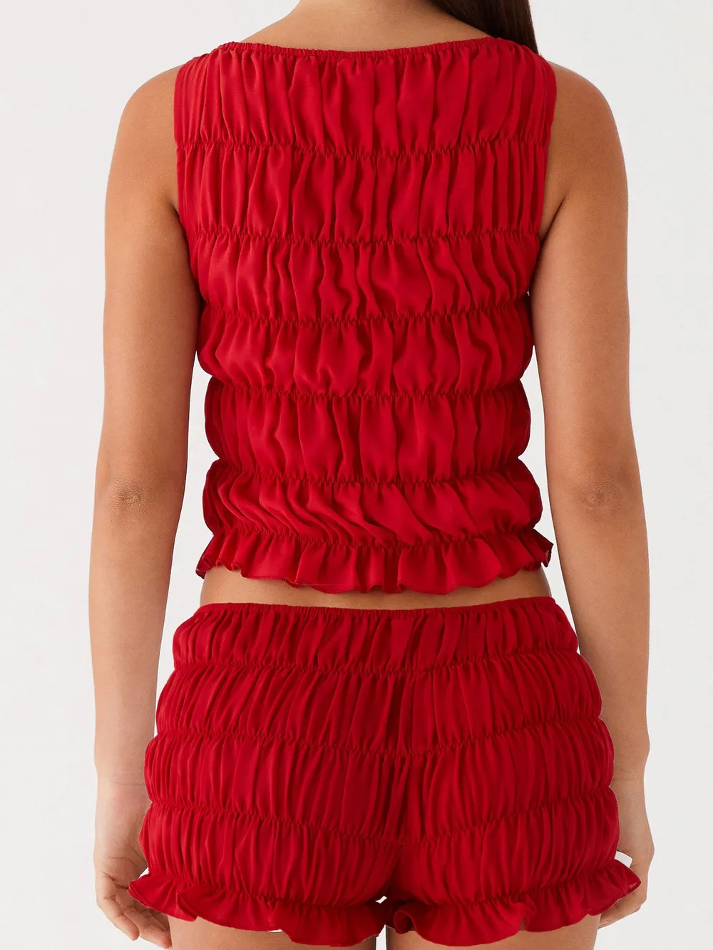 Ruched Texture Tank and Shorts Two-Piece Set, image 22