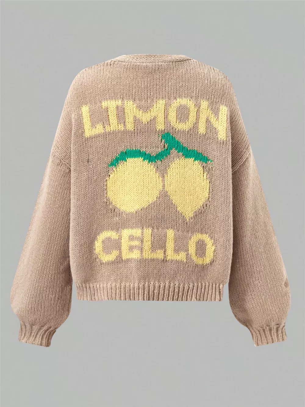 Lemon Button Up Cardigan, image 3
